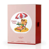 Pink en rode parfumdoos van Lattafa Happy Time, Arabische parfum voor vrouwen